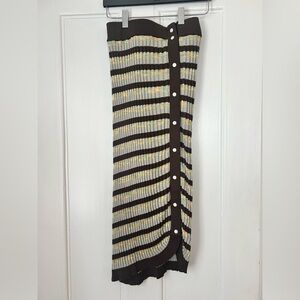 Giu Giu Palmira knit snap-front midi pencil skirt M